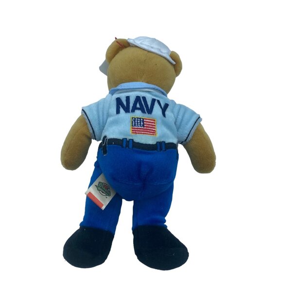 Team Beans Armed Forces Navy Teddy Bear Plush Stuffed Animal Toy 8" NWT - Picture 7 of 8